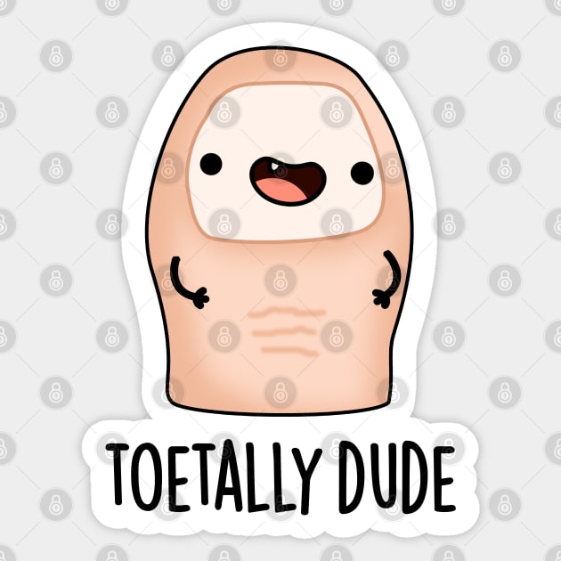 Toetally Cute Big Toe Pun Sticker by punnybone